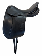 18 Inch Used Stubben Dressage Saddle Medium Wide Tree Genesis