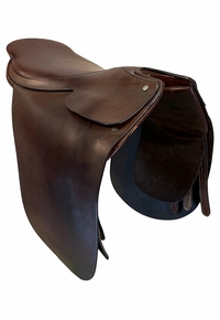 19.5Inch Used Blue Ribbon Leather Co Flat Saddle Narrow Tree