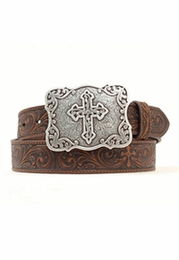 Nocona Ladies Tooled Belt Cross Buckle 3483802