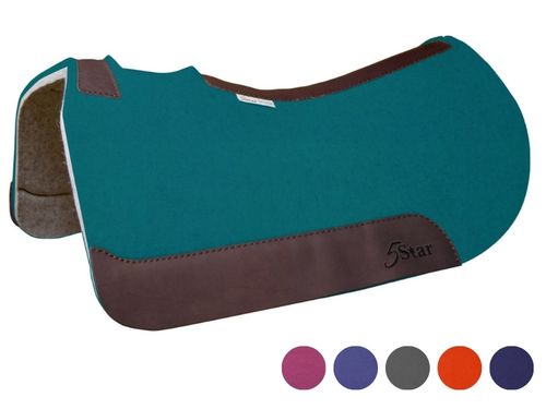 5 Star Signature Series Suede Top Barrel Racer Saddle Pad, Round Back 28� x 30�