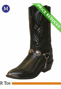 9.5D Men's Sage Black Concho Bracelet Western Boots 3033, CLEARANCE