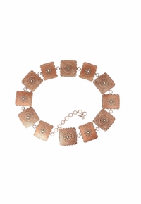 Angel Ranch Ladies Chain Belt 3 ½ Copper Rectangle Chain D1400040216