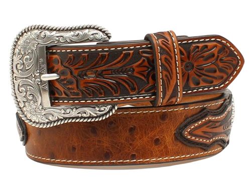 Ariat Men’s Ostrich Print Belt A1024402