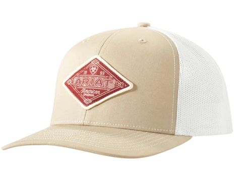 Mens Ariat Cream Diamond Patch Cap A3000824139
