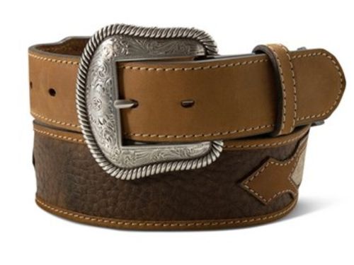 Ariat Mens Calf Hair Inlay Leather Belt A1043702