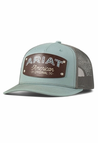 Ariat Mens Cap R112 Faux Leather Patch Blue Grey A3000867123