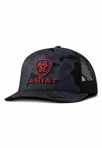 Ariat Mens Cap SnapBack Camo 3D Embroidered Logo Navy A300090103