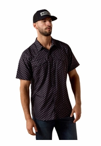 Ariat Mens Printed Western Fitted Snap Shirt 10073422