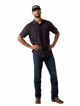 Ariat Mens Printed Western Fitted Snap Shirt 10073422