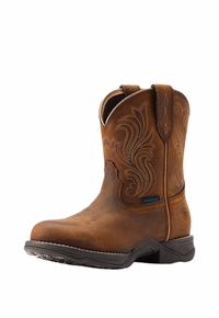 Ariat Women’s Anthem Round Toe Shortie Waterproof Western Boot 10044411
