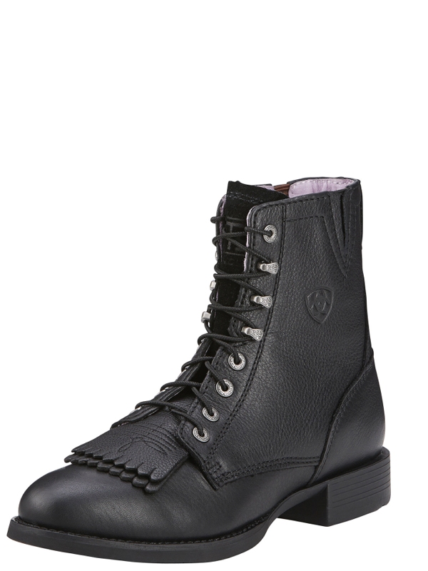Women's Ariat Heritage Black Deertan Lacer II Boots 10002145