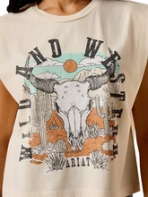 Ariat Womens Steer Skull Landscape T-Shirt 10078378