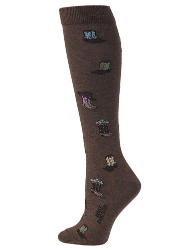 Boot Doctor Ladies Brown Over the Calf Socks 0417102