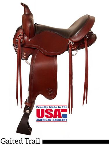 15in Big Horn Gaited Trail Saddle 4in Cantle with Leather Skirts 812 SAVE $184 CLEARANCE