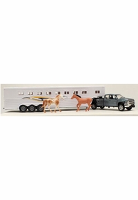 Bigtime Rodeo Chevy Silverado 250 Truck and Trailer Set by M & F 50632