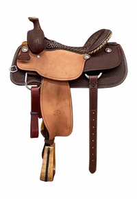 Billy Cook 1/2 Breed Basket WSO Seat & Fender Low TM Roper Saddle 2111