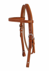 Billy Cook Browband Headstall w/Camo Border Tooling 11-804