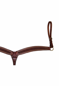 Billy Cook Spotted Breast Strap w/ SS Hardware, Waffle Tooling 12-805
