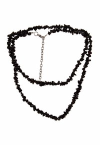 Black Western Necklace with Black Stones 29338 ZDS