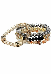 Blazin Roxx Multicolor Beaded 4 Strand Bracelet 30921