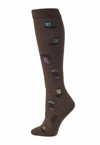 Boot Doctor Ladies Brown Over the Calf Socks 0417102