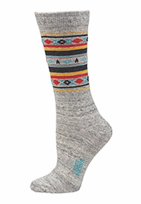 Boot Doctor Ladies Grey Southwestern Socks 0419286-M
