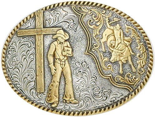 Bullrider and Cross Buckle by Crumrine C15102