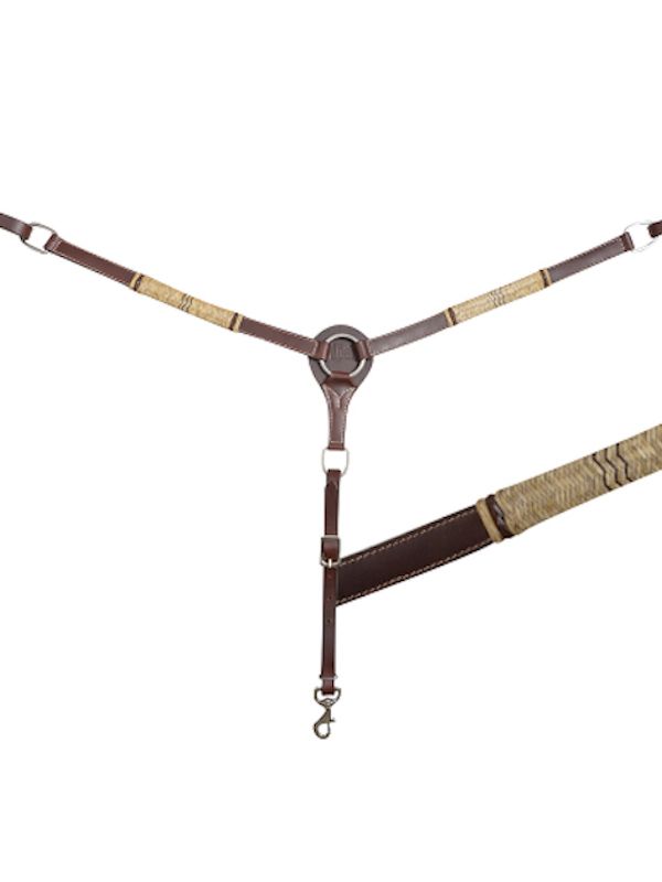 1" Cashel Rawhide Braid Breast Collar SABC121RB