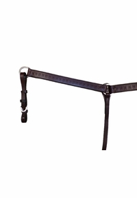 Circle Y 1 1/2" Straight Spider Border Tooled Breast Collar 1581