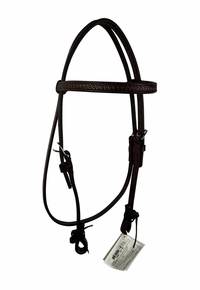 Circle Y 5/8 Pioneer Border Tooled Browband Headstall 1665-10-S