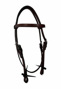 Circle Y 5/8 Salt River Tooled Browband Headstall 1667-10-S