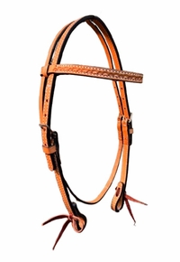 Circle Y 5/8" Walnut Grove Tooled Browband Headstall 1157-10
