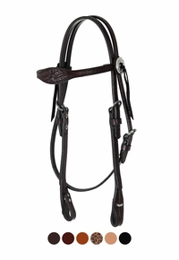Circle Y Browband Headstall 0269-11, Julie Goodnight Leaf Border