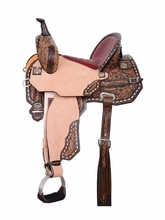 Circle Y Martha Josey Gold Buckle Cash Barrel Saddle MJ60