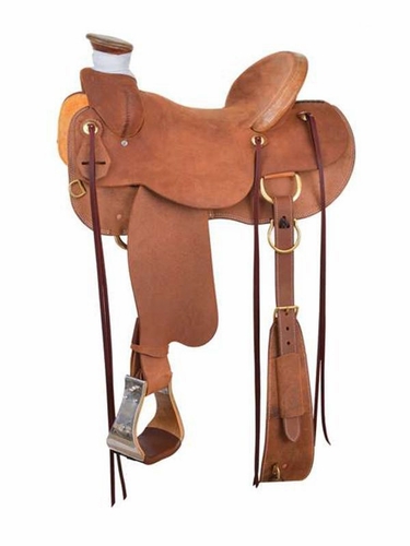 15" to 17" Circle Y Plains Rancher Roughout Hardseat Saddle 1133
