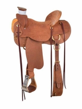 15" to 17" Circle Y Plains Rancher Roughout Hardseat Saddle 1133