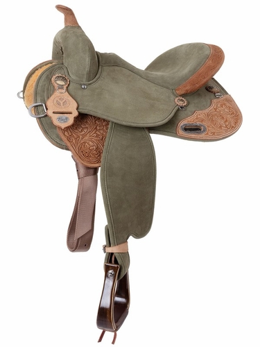 13" to 17" Circle Y Nikki Reed Bayou Sage Flex2 Trail Saddle 1694
