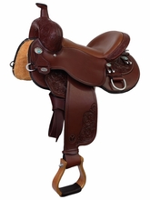 14" to 18" Circle Y Nikki Reed Bayou Bleu Flex2 Trail Saddle 2386