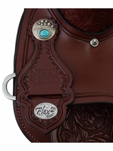 14" to 18" Circle Y Nikki Reed Bayou Bleu Flex2 Trail Saddle 2386