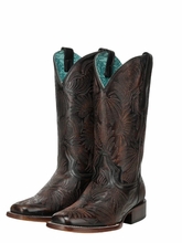 Corral Women's Black Floral Cowboy Boots A4848