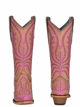 Corral Womens Pink Fluorescent Embroidery and Studs Boots C3970 SAVE $34 CLEARANCE