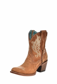 Corral Women's White Ankle Boot w/ Zipper A4218