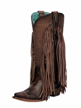 Womens Corral Overlay & Embroidery Woven Boots A5023