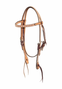 Cowboy Tack Buckstitched Browband Headstall HCB58