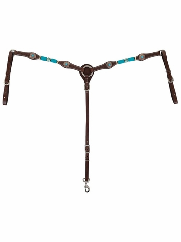 Circle Y Turquoise Roundup Breast Collar 1025-20