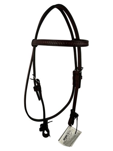 Circle Y 5/8 Pioneer Border Tooled Browband Headstall 1665-10-S