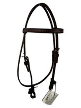 Circle Y 5/8 Pioneer Border Tooled Browband Headstall 1665-10-S