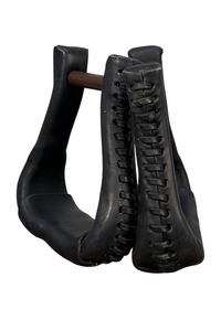 Dakota Leather Laced Bell Stirrups LLBS