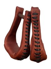 Dakota Leather Laced Bell Stirrups LLBS