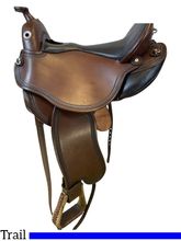 15" to 18" DP Saddlery Quantum Short & Light Western Trail Saddle 6332